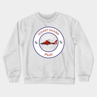 Pilot - US Coastguard search and rescue Helicopter -  Dolphin Crewneck Sweatshirt